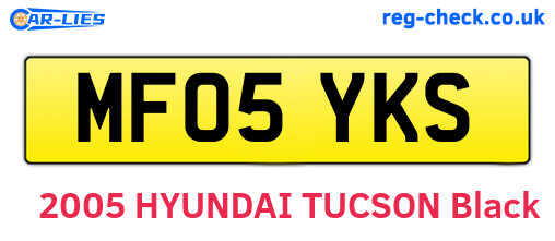 MF05YKS are the vehicle registration plates.