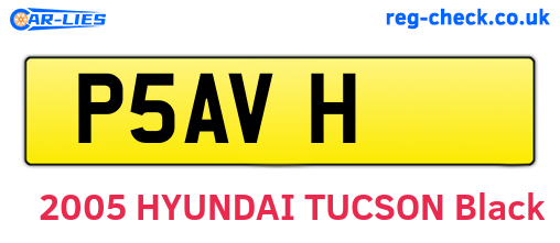 P5AVH are the vehicle registration plates.