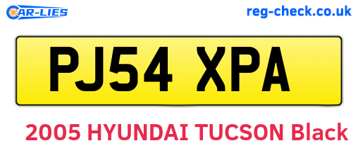 PJ54XPA are the vehicle registration plates.