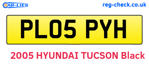 PL05PYH are the vehicle registration plates.
