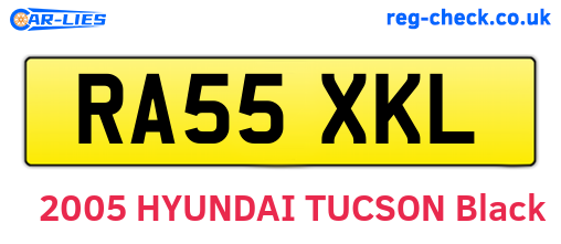 RA55XKL are the vehicle registration plates.