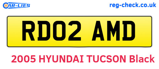 RD02AMD are the vehicle registration plates.