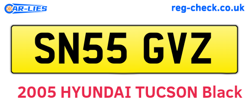SN55GVZ are the vehicle registration plates.