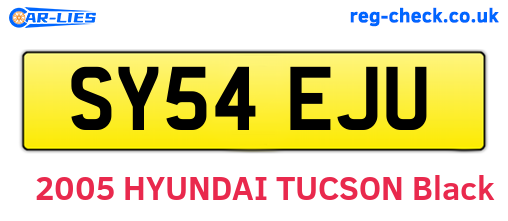 SY54EJU are the vehicle registration plates.