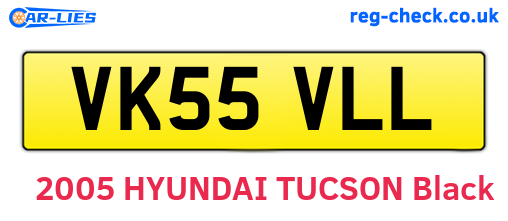 VK55VLL are the vehicle registration plates.