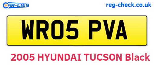 WR05PVA are the vehicle registration plates.