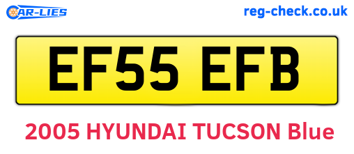 EF55EFB are the vehicle registration plates.