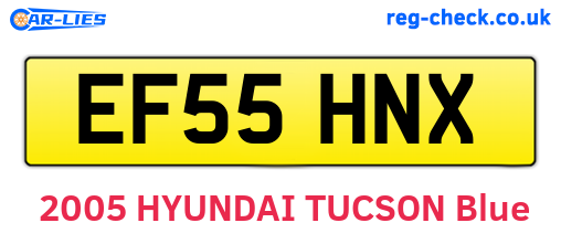 EF55HNX are the vehicle registration plates.