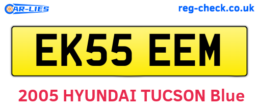 EK55EEM are the vehicle registration plates.