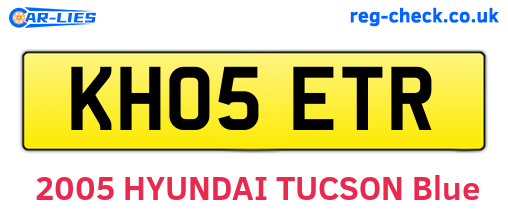 KH05ETR are the vehicle registration plates.
