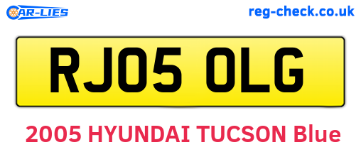 RJ05OLG are the vehicle registration plates.