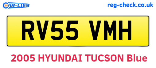 RV55VMH are the vehicle registration plates.