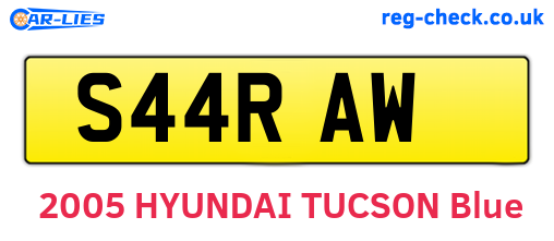 S44RAW are the vehicle registration plates.