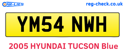 YM54NWH are the vehicle registration plates.