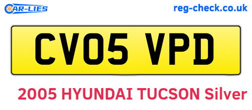CV05VPD are the vehicle registration plates.