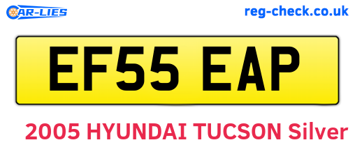 EF55EAP are the vehicle registration plates.