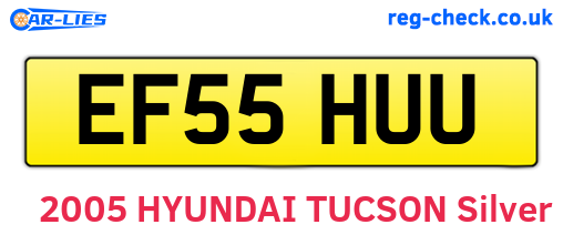 EF55HUU are the vehicle registration plates.
