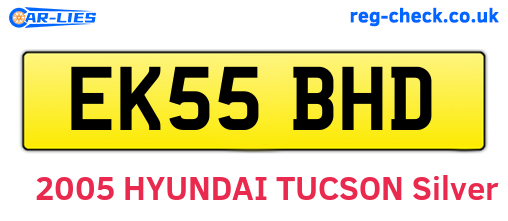 EK55BHD are the vehicle registration plates.