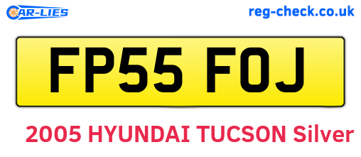 FP55FOJ are the vehicle registration plates.