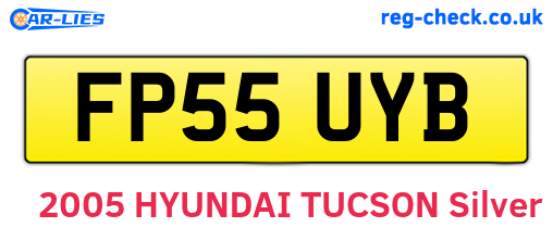 FP55UYB are the vehicle registration plates.