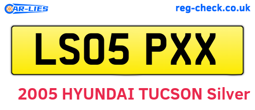 LS05PXX are the vehicle registration plates.