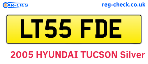LT55FDE are the vehicle registration plates.
