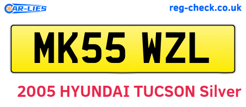 MK55WZL are the vehicle registration plates.