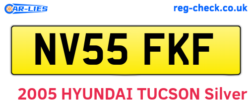 NV55FKF are the vehicle registration plates.