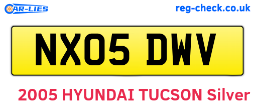 NX05DWV are the vehicle registration plates.