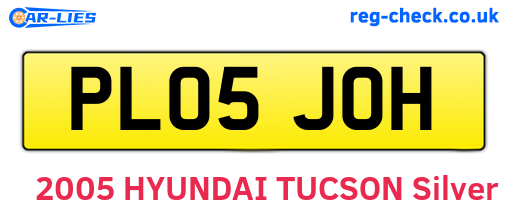 PL05JOH are the vehicle registration plates.