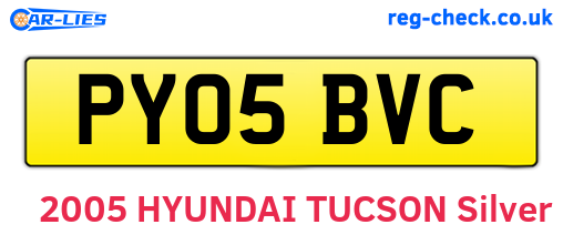 PY05BVC are the vehicle registration plates.