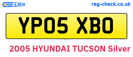 YP05XBO are the vehicle registration plates.