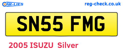 SN55FMG are the vehicle registration plates.