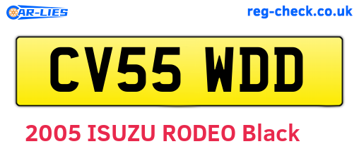 CV55WDD are the vehicle registration plates.