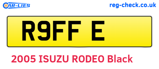 R9FFE are the vehicle registration plates.