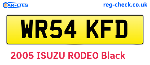 WR54KFD are the vehicle registration plates.