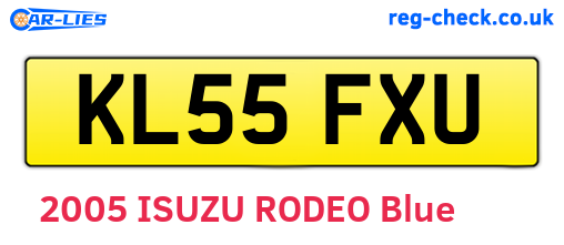 KL55FXU are the vehicle registration plates.