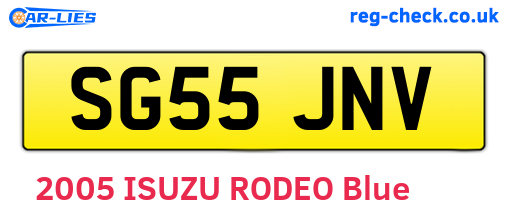SG55JNV are the vehicle registration plates.