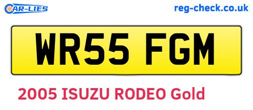WR55FGM are the vehicle registration plates.