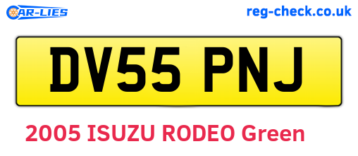 DV55PNJ are the vehicle registration plates.