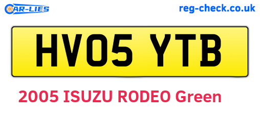 HV05YTB are the vehicle registration plates.