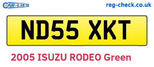 ND55XKT are the vehicle registration plates.