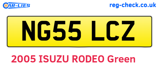 NG55LCZ are the vehicle registration plates.
