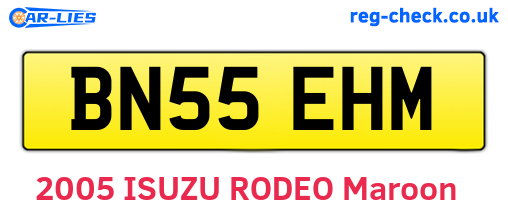 BN55EHM are the vehicle registration plates.
