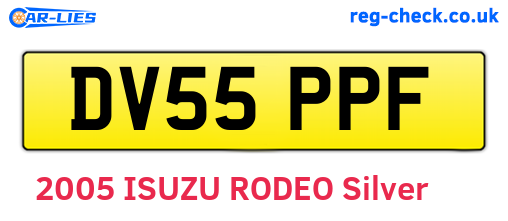 DV55PPF are the vehicle registration plates.