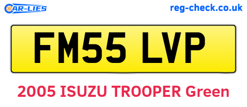 FM55LVP are the vehicle registration plates.