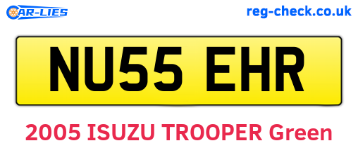 NU55EHR are the vehicle registration plates.