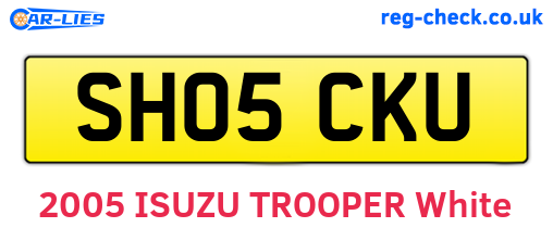 SH05CKU are the vehicle registration plates.