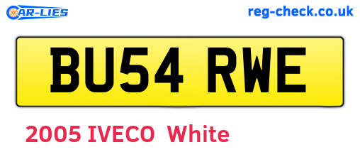 BU54RWE are the vehicle registration plates.