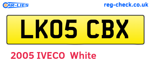 LK05CBX are the vehicle registration plates.